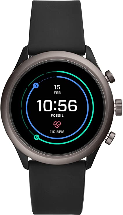 Smartwatch Layar Sentuh Logam dan Silikon Fossil Pria Olahraga