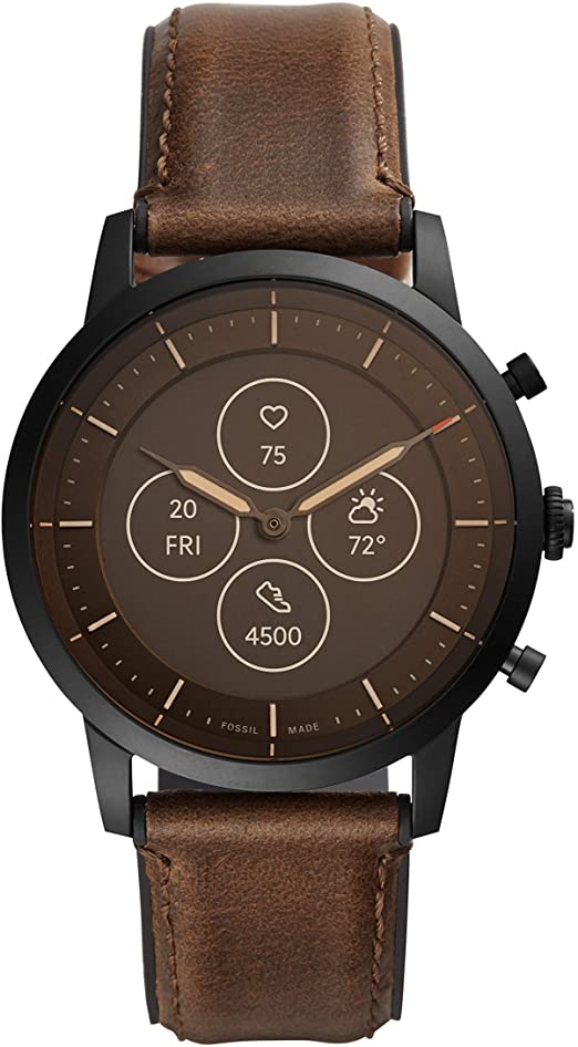 Fossil Men's Collider Hybrid Smartwatch HR with Always-On Readout Display, Heart Rate, Activity Tracking, Smartphone Notifications, Message Previews