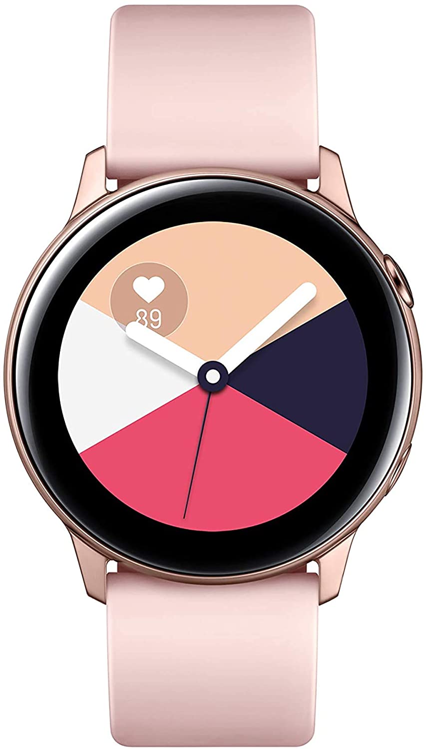 SAMSUNG Galaxy Watch Active (40MM, GPS, Bluetooth) Smart Watch dengan Pelacakan Kebugaran , dan Analisis Tidur-Rose Gold (Versi AS)