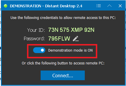 Mode Demonstrasi Desktop Jarak Jauh