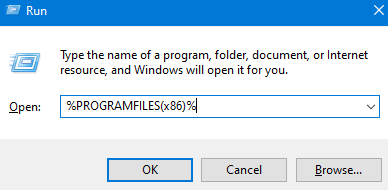 Programfiles In Run
