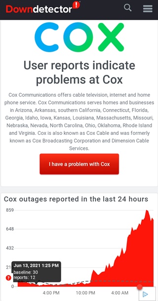 Cox Internet Outage Near Me Update Down Again Cox Internet Down Atau Tidak Berfungsi Anda Tidak Sendirian Id Atsit