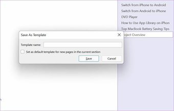 onenote for mac tabs on top