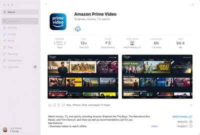 amazon video app for macbook in flight