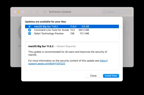 apple imac operating system update