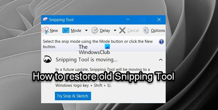 Cara Mengembalikan Snipping Tool Lama Di Windows 11 - ID Atsit