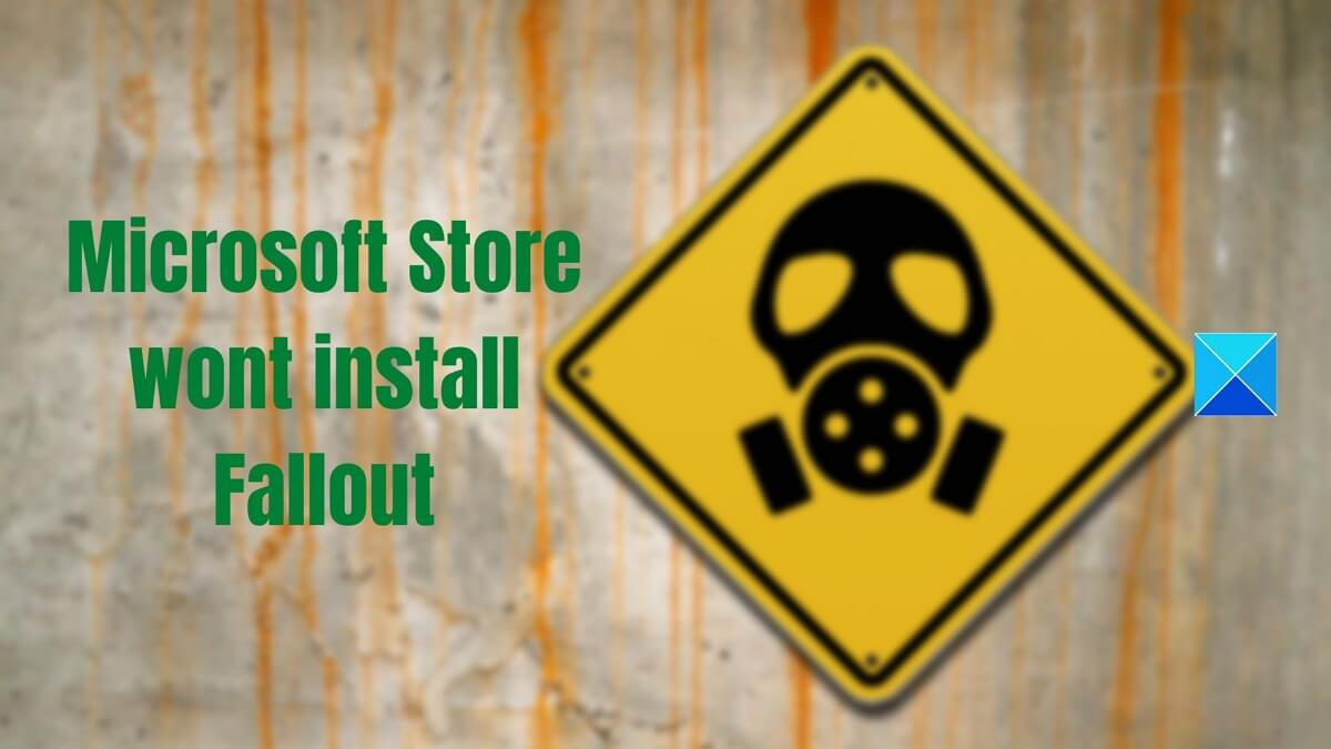 Microsoft store tidak akan menginstal fallout fixed id atsit