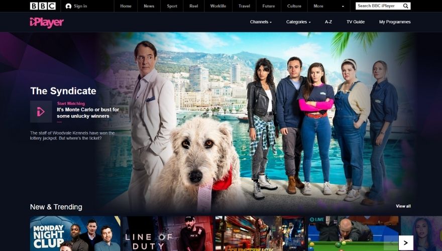 BBC iPlayer website