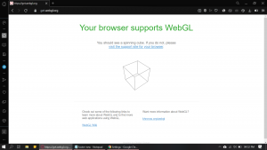 test di supporto webgl