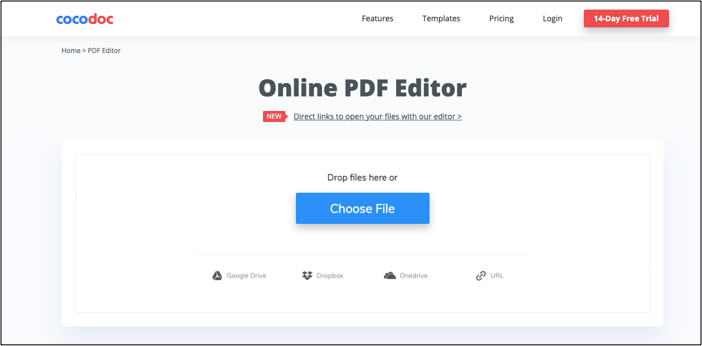 importa direttamente i file PDF tramite Google Drive, OneDrive e Dropbox