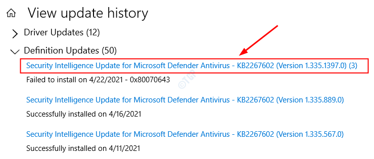 installa aggiornamento manualmente