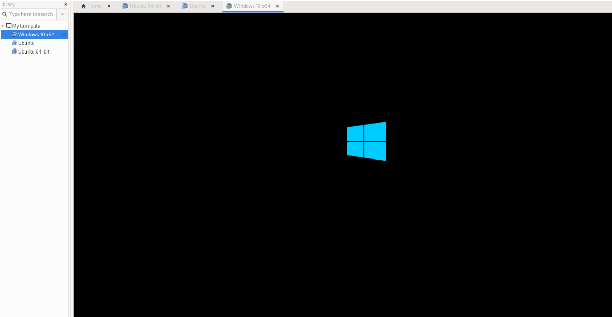 VM Windows 10 in VMware su Linux