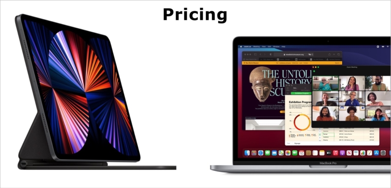 Prezzi-iPad M1 Pro vs M1 MacBook Pro