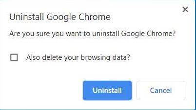 Disinstallazione di Google Chrome-final