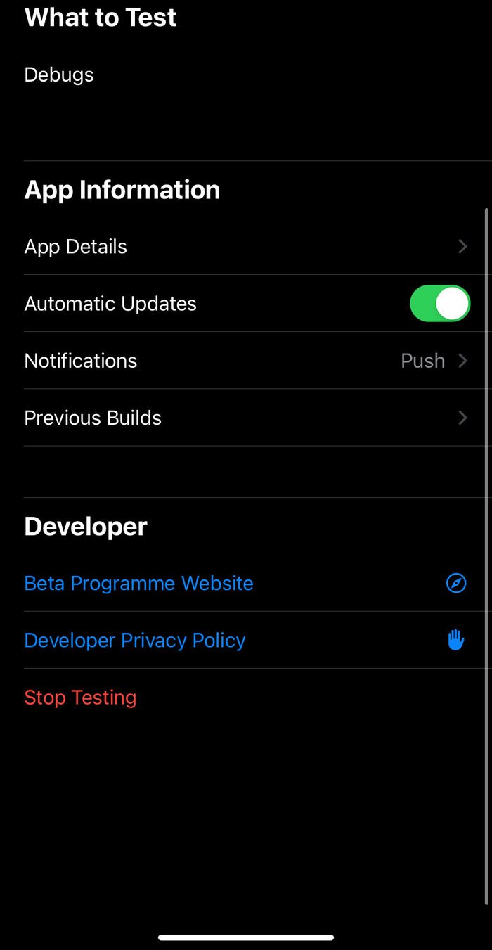 Stop testing
