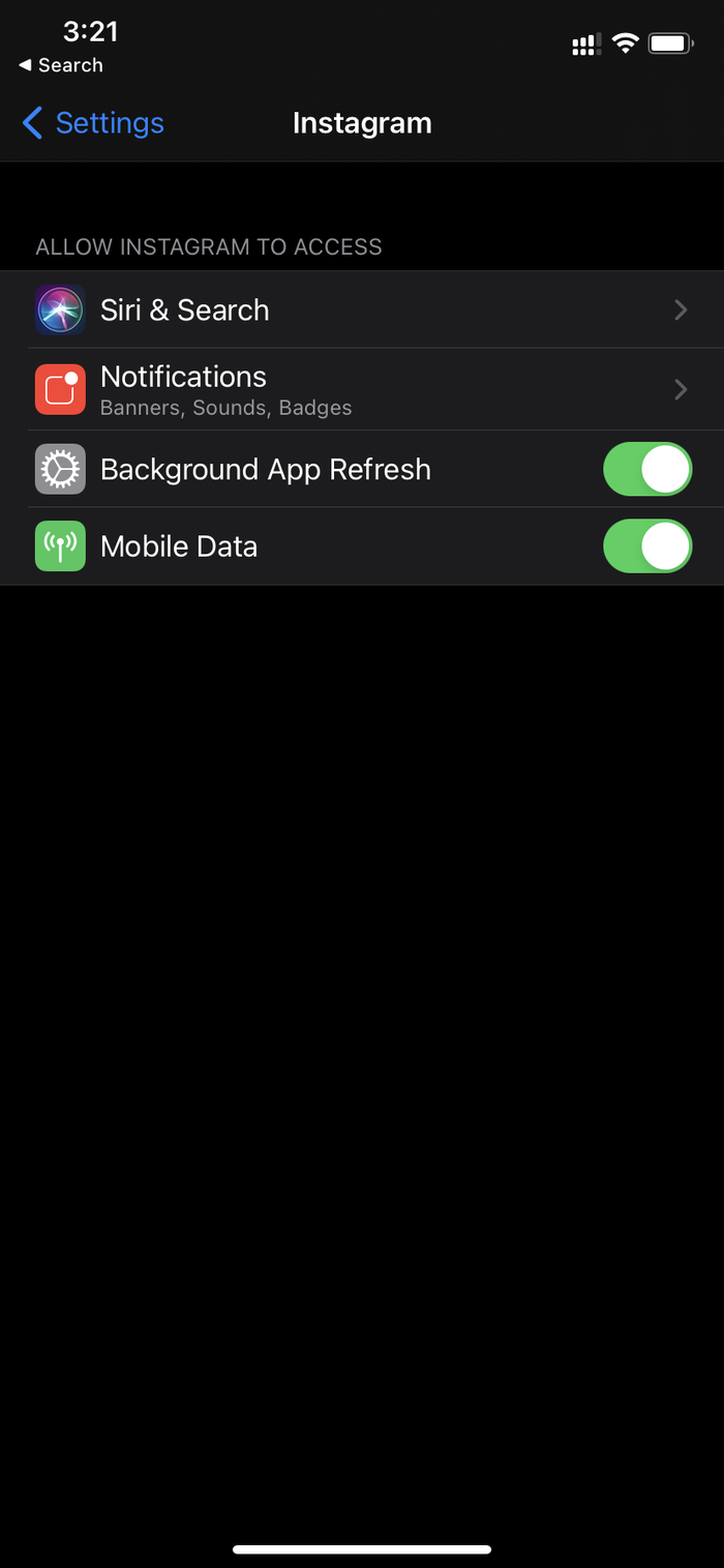 Vai alle notifiche di instagram