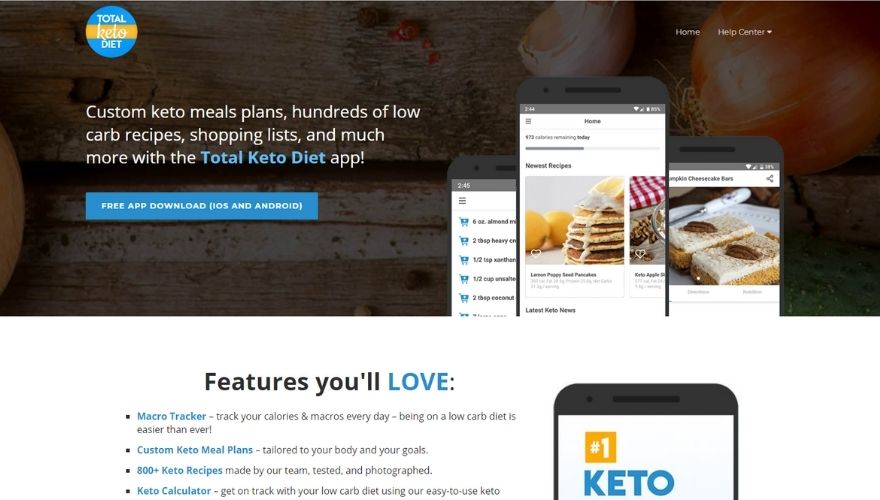 Total Keto Diet website