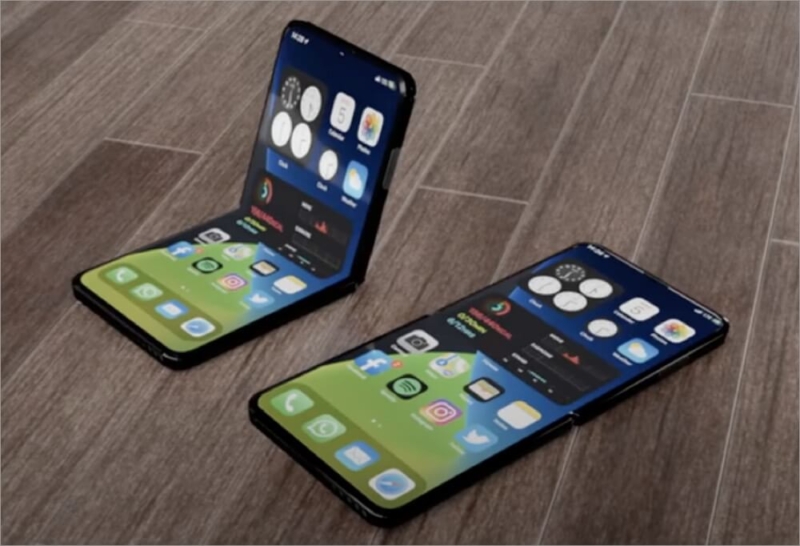 design del concetto di telefono pieghevole