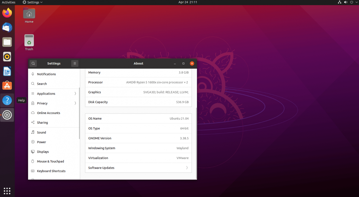 upgrade a Ubuntu 21.04