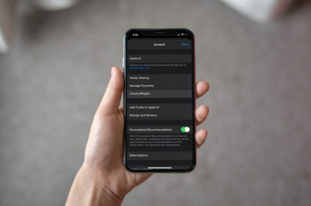 Come modificare Paese o regione ID Apple su iPhone e iPad