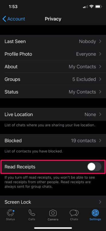 Come disattivare le conferme di lettura in WhatsApp