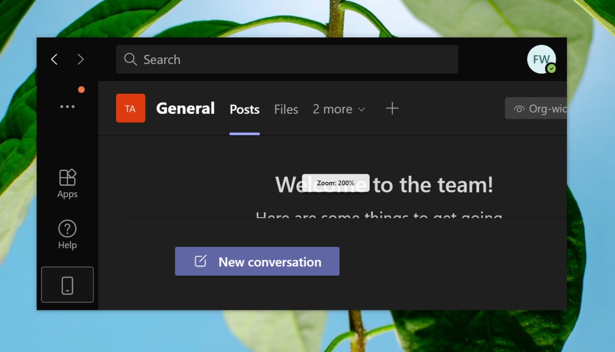 zoom in Microsoft Teams