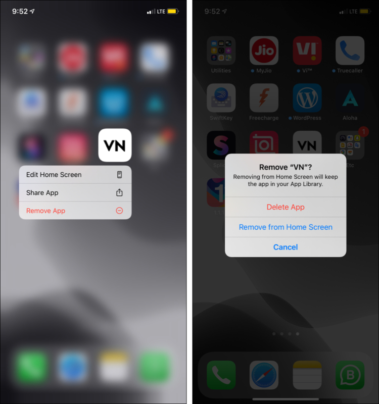 Elimina app dalla schermata Home di iPhone