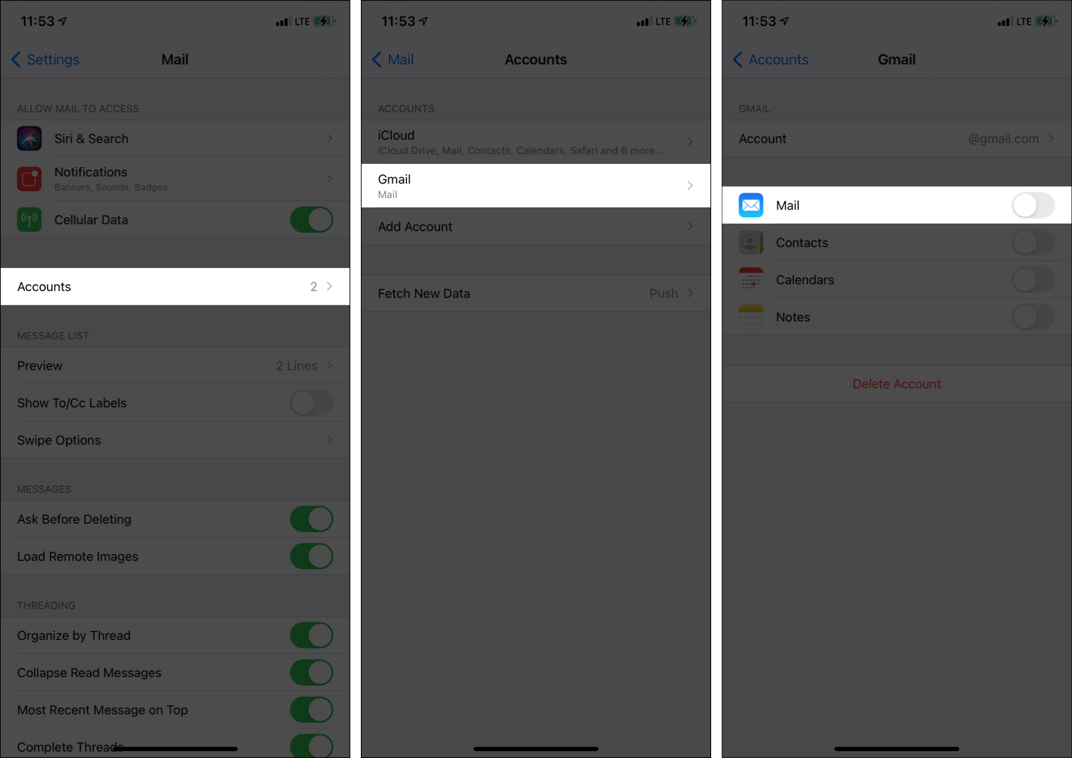Come disabilitare un account e-mail su iPhone e iPad