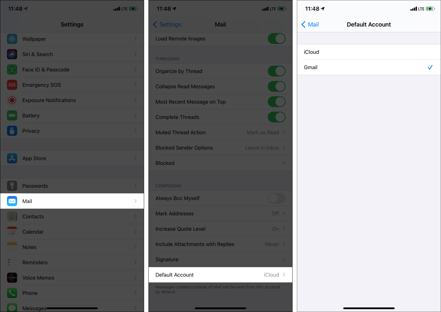Come modificare l'email predefinita su iPhone e iPad