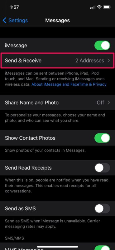 Come modificare l'ID Apple per iMessage su iPhone e iPad