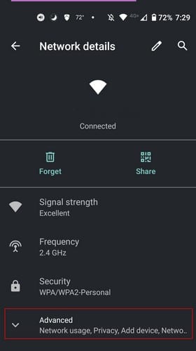 Impostazioni Android WiFi