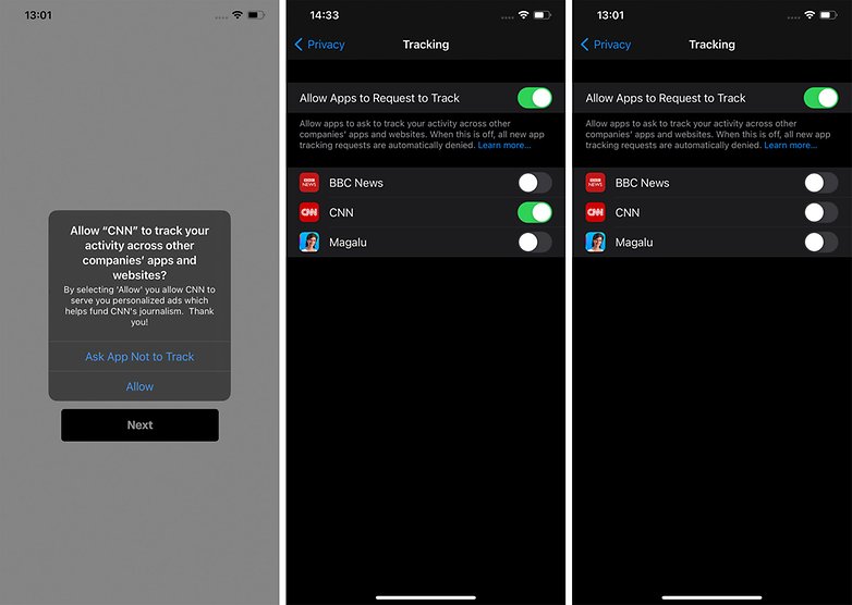 Apple ATT iOS Consenti alle app di richiedere il monitoraggio