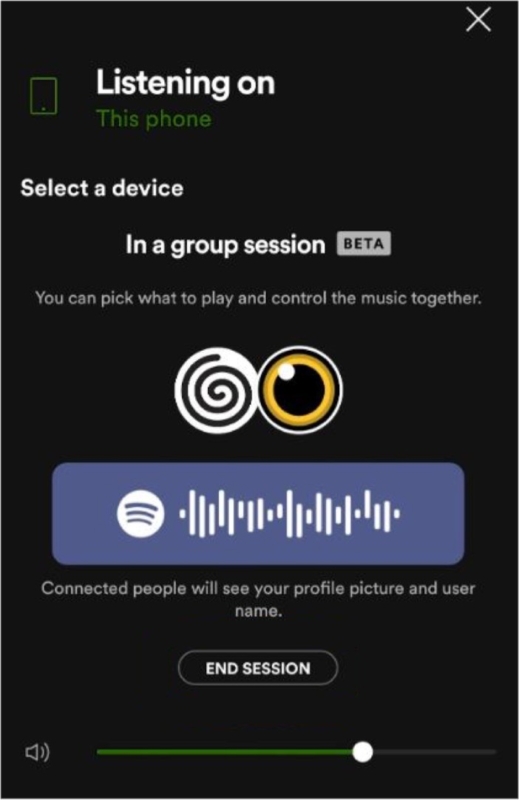 Come lasciare o terminare una sessione di Spotify Group
