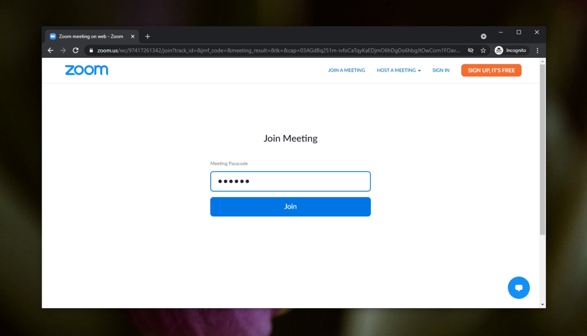 zoom web meeting login