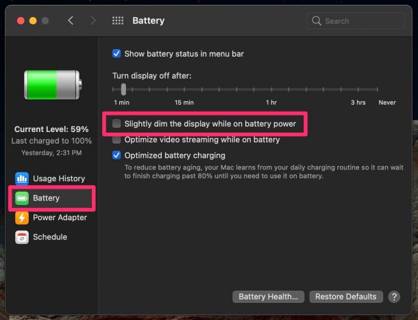 Mac che abbassa automaticamente la luminosità con la batteria ? Ecco come risolverlo