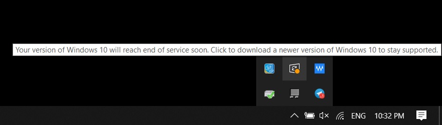 Fine servizio Windows 10 1909