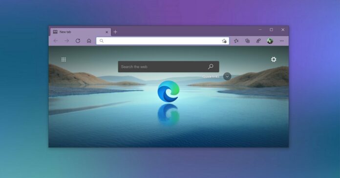 Menu a comparsa Microsoft Edge