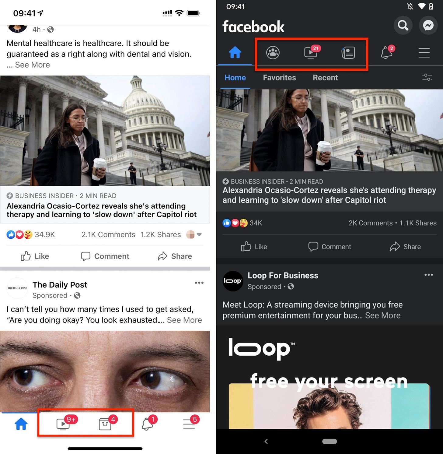 Pulisci indesiderati Schede e avvisi dalla barra di navigazione di Facebook per rimuovere punti negozio, gruppi, notizie, visualizzazioni e notifiche