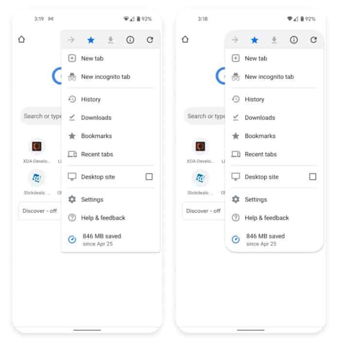 Material You design tweak Chrome