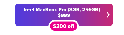 MacBook Pro $ 300 di sconto