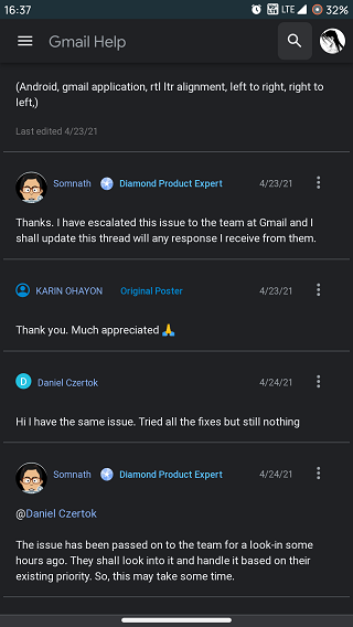 Gmail-app-right-to-left-text-alignment-language-issue-escalated