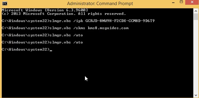 type slmgr.vbs ato again
