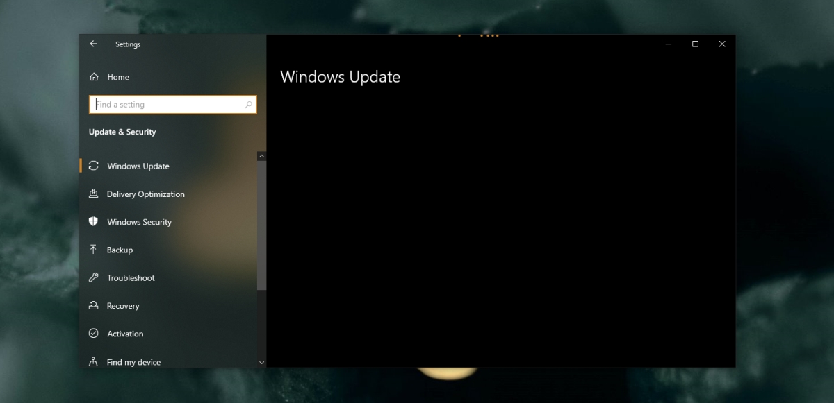 Aggiornamento di Windows e scheda di sicurezza non caricati