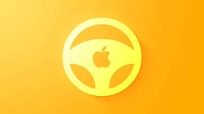 icona Apple ruota dell'auto caratteristica gialla