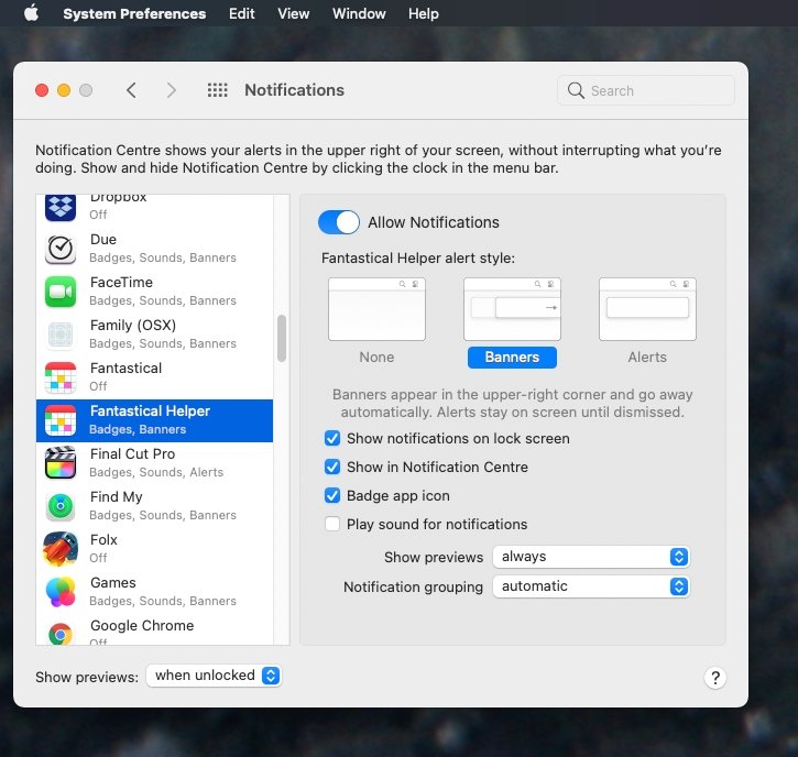 Puoi impostare il funzionamento delle notifiche per app