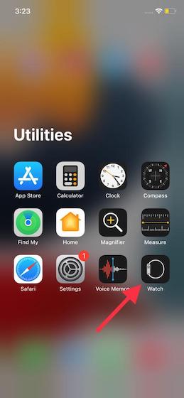 Apri l'app Watch sul tuo iPhone