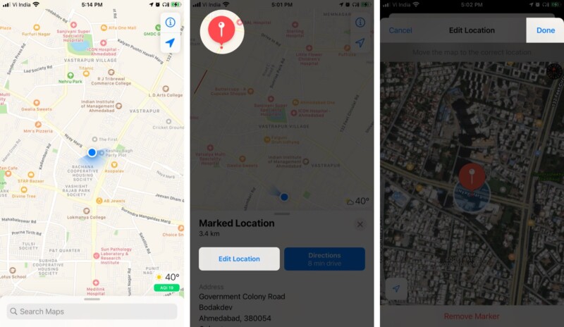 Come fare appunta una posizione su Apple Maps