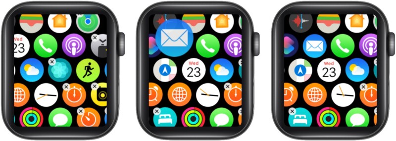 Organizza app su Apple Watch