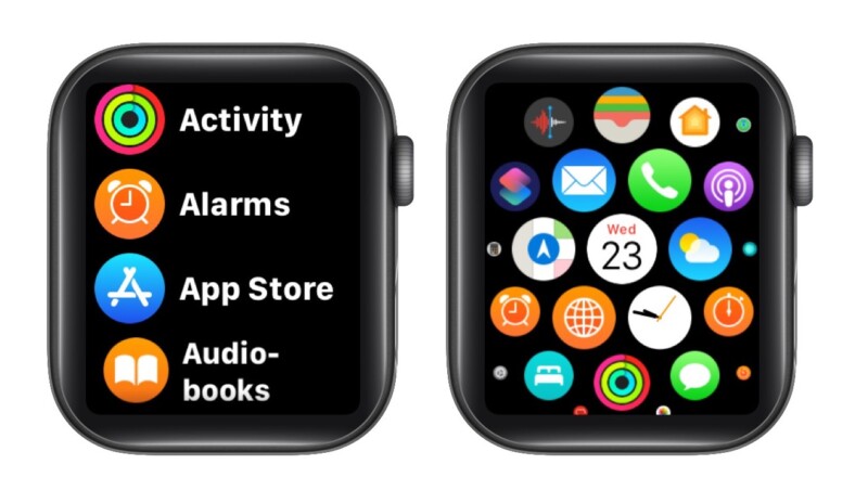 Change layout dell'app su Apple Watch