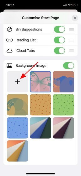 personalizza pagina iniziale safari 1